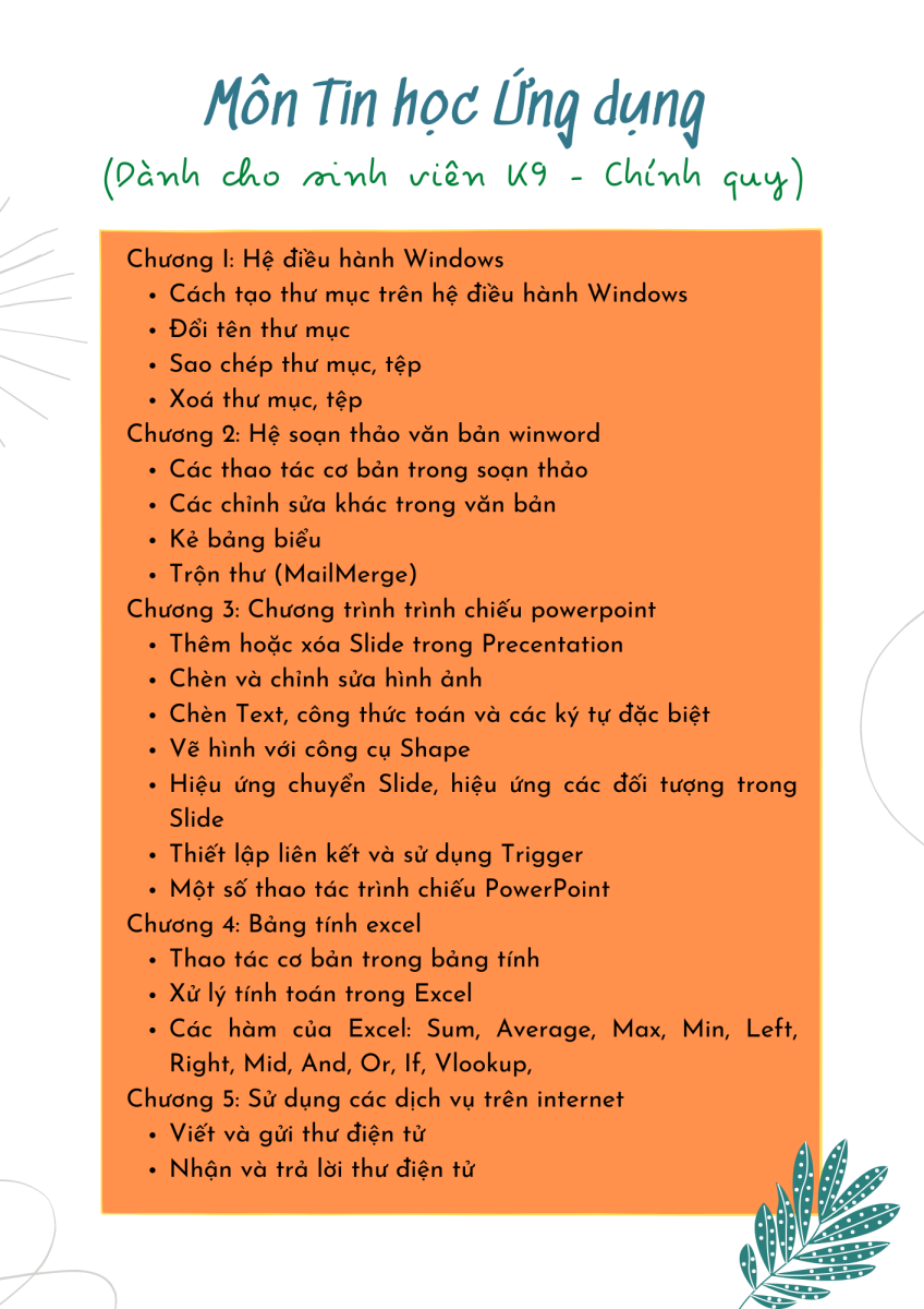 Công việc ôn thi cuối kỳ ĐH chính quy luôn là bài toán nan giải đối với sinh viên. Chúng tôi xin giới thiệu đến bạn một số ý nghĩa và độc đáo để bạn kỳ thi được dễ dàng hơn và cảm thấy tự tin hơn trong kỳ thi. Hãy đến với chúng tôi để được tư vấn và hướng dẫn kỹ năng ôn thi hiệu quả nhất.