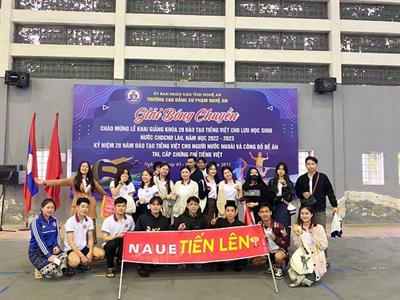 Giải bóng chuyền nam chào mừng lễ khai giảng Lớp Tiếng việt khoá 20 cho lưu học sinh Lào và kỷ niệm 20 năm công tác đào tạo Tiếng việt cho người nước ngoài. 