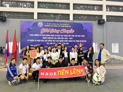 Giải bóng chuyền nam chào mừng lễ khai giảng Lớp Tiếng việt khoá 20 cho lưu học sinh Lào và kỷ niệm 20 năm công tác đào tạo Tiếng việt cho người nước ngoài. 