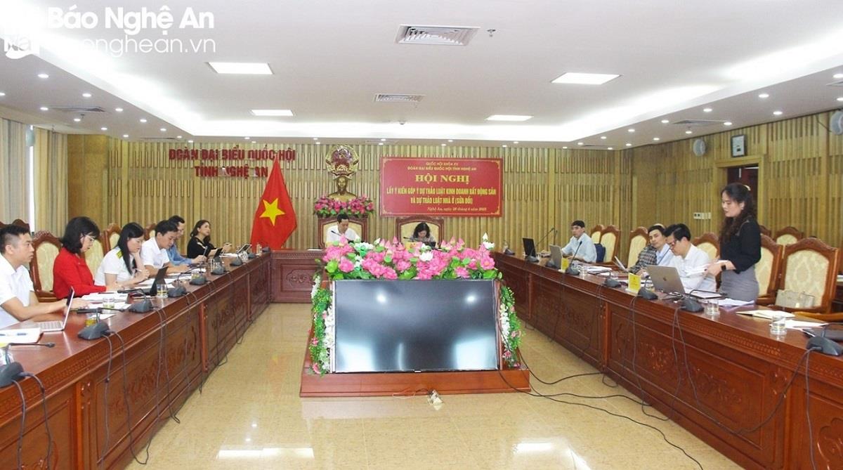 Trường Đại học Kinh tế Nghệ An tham dự Hội nghị lấy ý kiến góp ý  dự thảo Luật kinh doanh bất động sản và Dự thảo Luật nhà ở (sửa đổi)