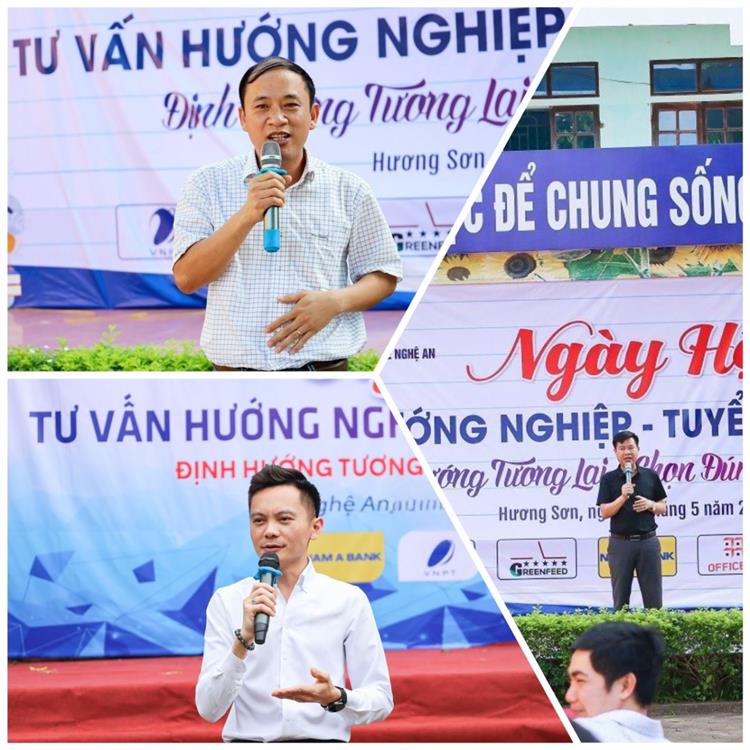 Trường Đại học Kinh tế Nghệ An và các doanh nghiệp đồng hành cùng các thí sinh tại huyện Hương Sơn - Tỉnh Hà Tĩnh 