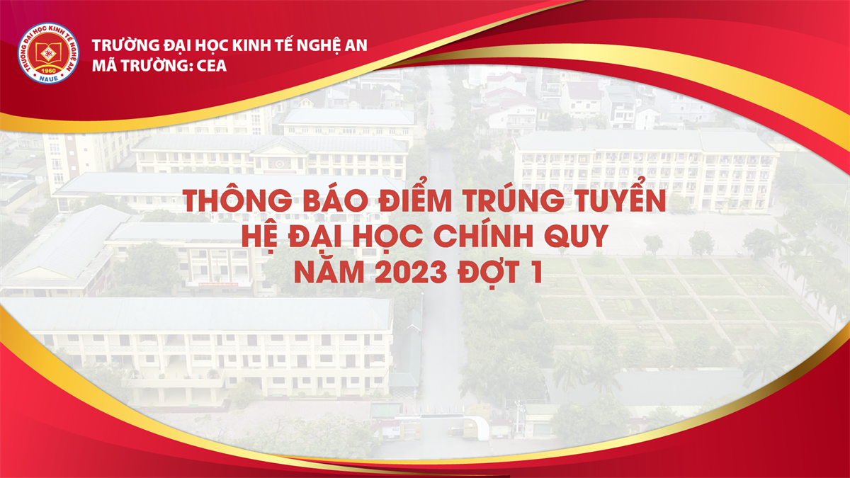 Thông báo Điểm trúng tuyển Hệ Đại học Chính quy năm 2023 đợt 1