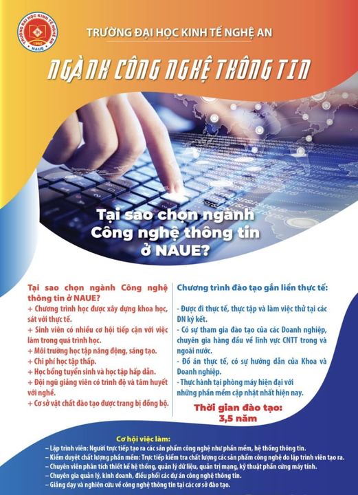 Bạn đam mê IT, công nghệ thông tin? Hãy đến với Trường Đại Học Kinh Tế Nghệ An và khám phá ngành Công nghệ Thông tin!