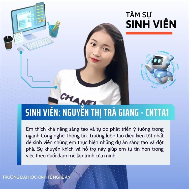 Tâm sự của sinh viên khi chọn ngành Công nghệ Thông tin trường Đại học Kinh tế Nghệ an