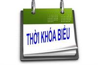 Thời khoá biểu học kỳ 1 năm học 2024 - 2025