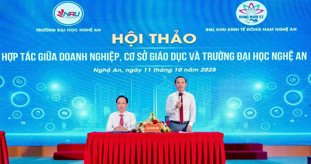 Hội thảo khoa học “Hợp tác giữa Doanh nghiệp, Cơ sở giáo dục và Trường Đại học Nghệ An” – Gắn kết để phát triển bền vững
