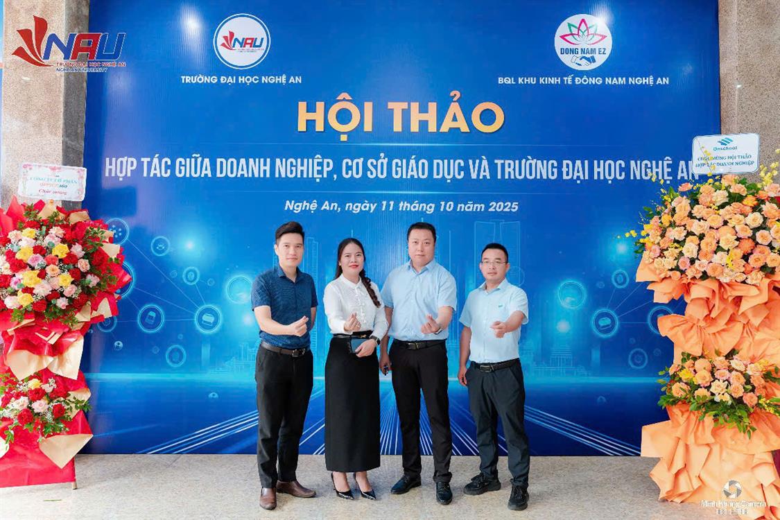 HỘI THẢO KHOA HỌC “HỢP TÁC GIỮA DOANH NGHIỆP, CƠ SỞ GIÁO DỤC VÀ TRƯỜNG ĐẠI HỌC NGHỆ AN”