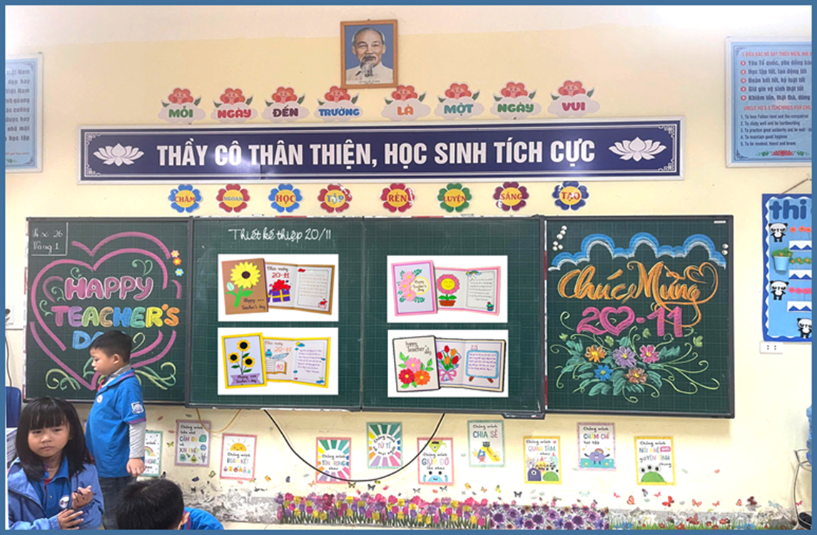 Hoạt động dạy học Mỹ thuật chào mừng Ngày Nhà giáo Việt Nam 20/11  Tôn vinh nghề dạy học - Thắp sáng ngọn lửa tri ân