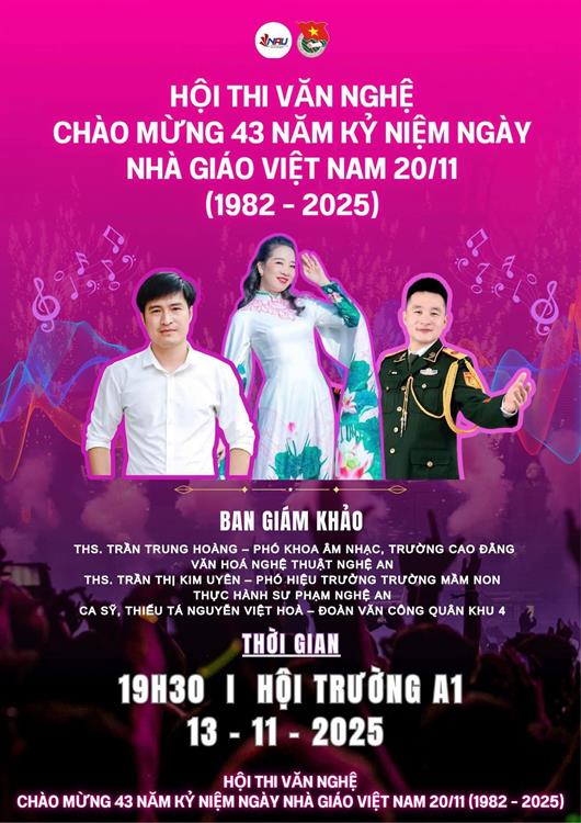 Thông báo Hội thi Văn nghệ sinh viên Trường Đại học Nghệ An