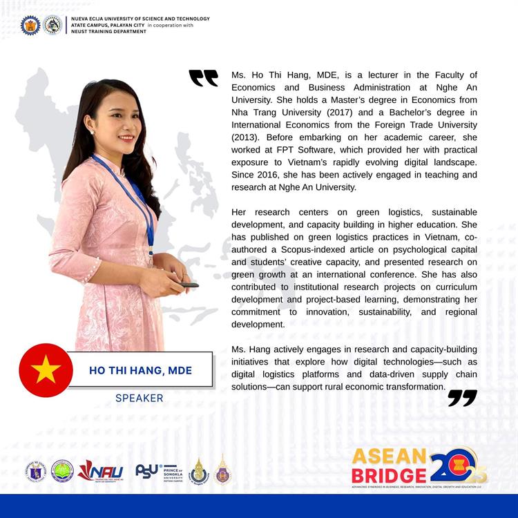 GIẢNG VIÊN KHOA KINH TẾ – QUẢN TRỊ KINH DOANH THAM GIA HỘI THẢO QUỐC TẾ ASEAN BRIDGE 2025