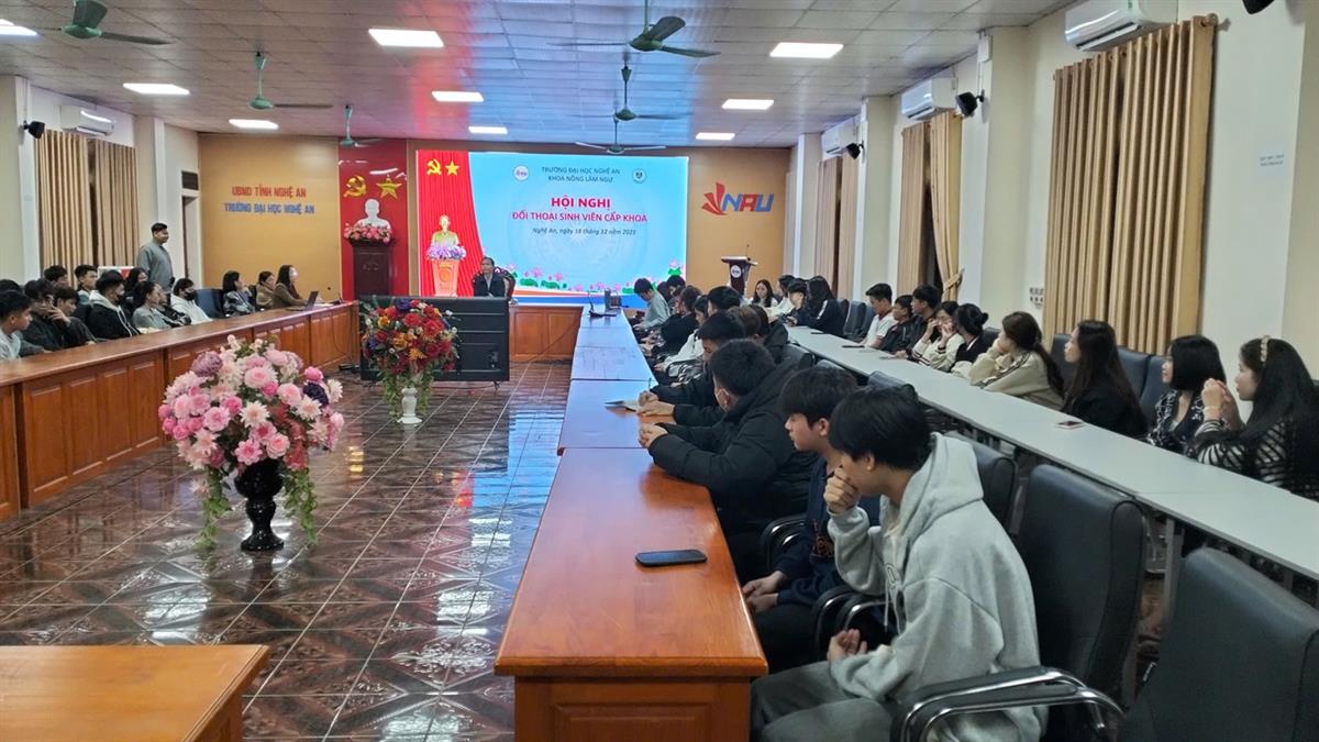 Hội nghị đối thoại sinh viên Khoa Nông Lâm Ngư năm học 2025 – 2026