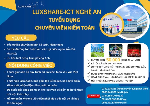 CƠ HỘI DÀNH CHO SINH VIÊN KHOA KẾ TOÁN - KIỂM TOÁN 