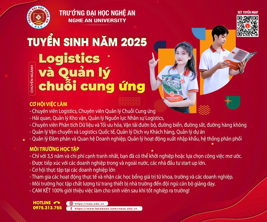 KHỞI ĐẦU SỰ NGHIỆP TOÀN CẦU - TUYỂN SINH NGÀNH LOGISTICS VÀ QUẢN LÝ CHUỖI CUNG ỨNG