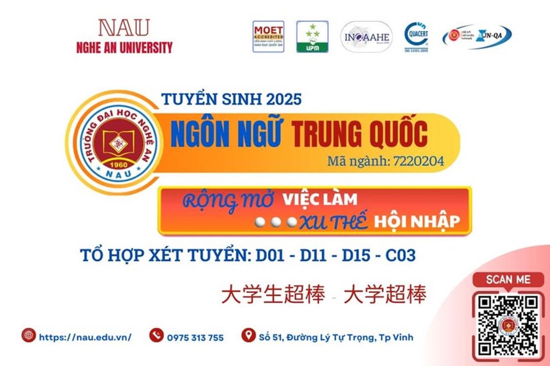 Ngành Ngôn ngữ Trung Quốc Trường Đại học Nghệ An: Rộng mở việc làm - Xu thế hội nhập