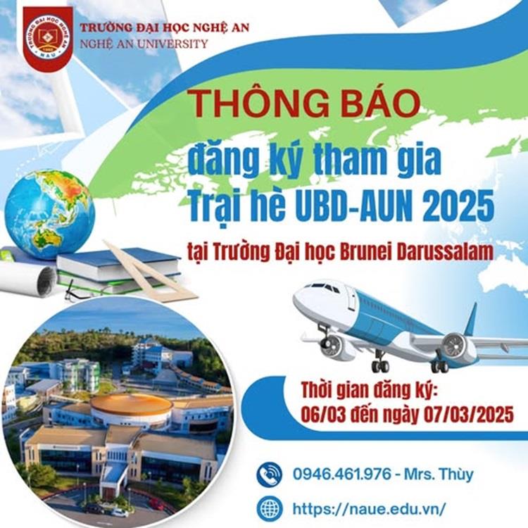 Thông báo đăng ký tham gia chương trình trại hè tại Trường Đại học Brunei Darussalam