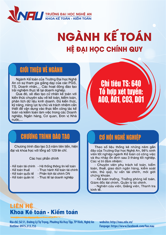 Ngành Kế toán - Lựa chọn ổn định, tương lai bền vững 