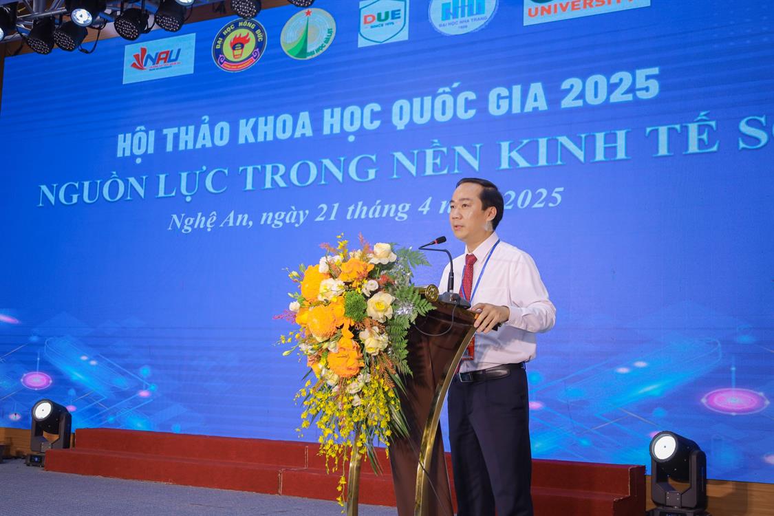 Hội thảo khoa học quốc gia 2025 tại Trường Đại học Nghệ An – Diễn đàn trí tuệ về nguồn nhân lực trong nền kinh tế số.