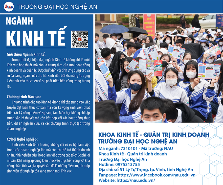 Thông tin tuyển sinh ngành Kinh tế năm 2025