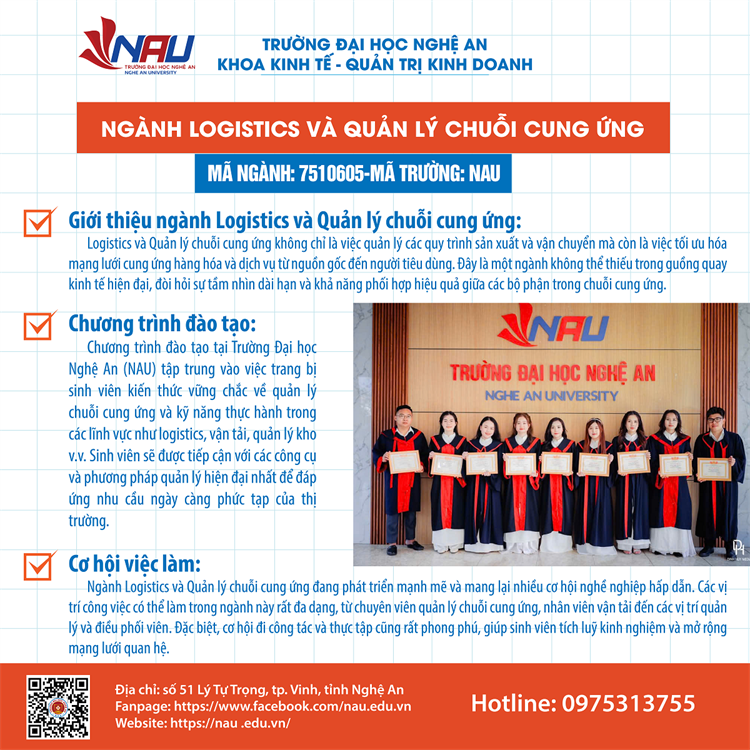 Thông tin tuyển sinh ngành Logistics và Quản trị chuỗi cung ứng năm 2025