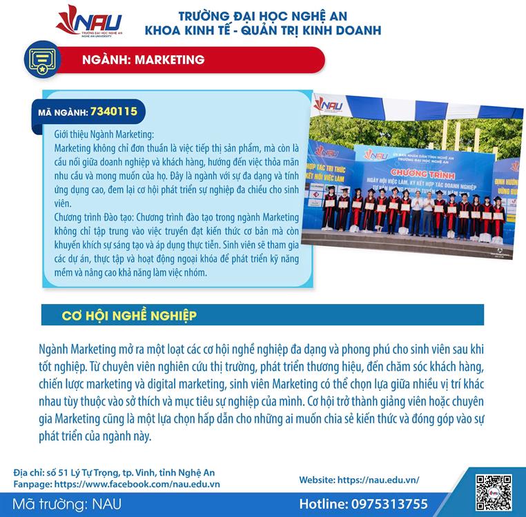 THÔNG TIN TUYỂN SINH NGÀNH MARKETING NĂM 2025