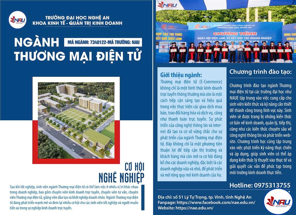 THÔNG TIN TUYỂN SINH NGÀNH THƯƠNG MẠI ĐIỆN TỬ NĂM 2025
