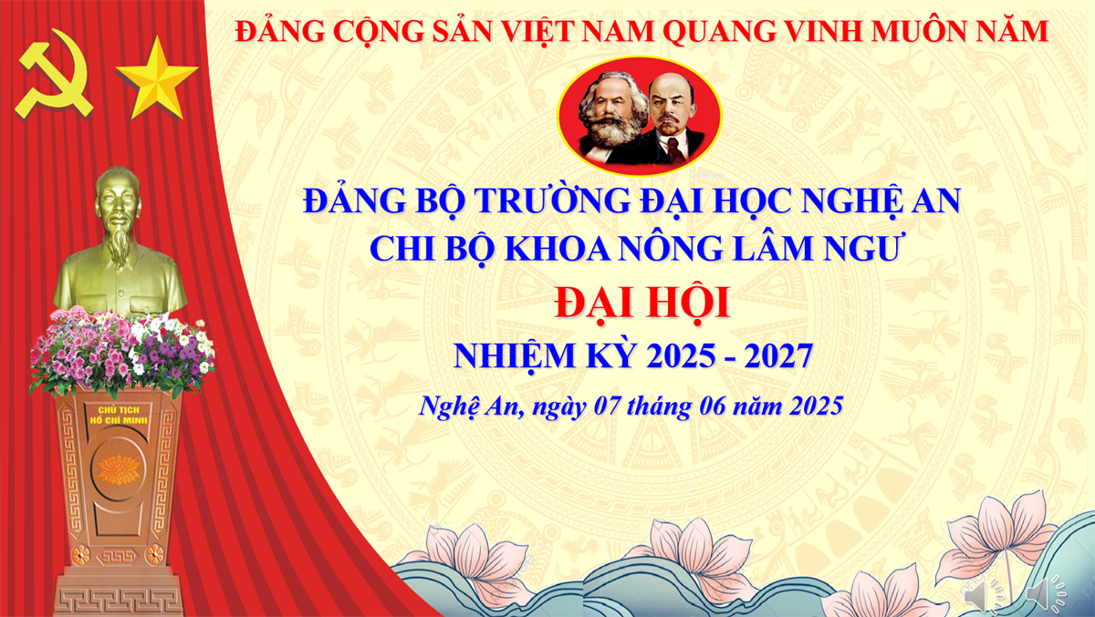 Chi bộ Khoa Nông Lâm Ngư tổ chức thành công Đại hội nhiệm kỳ 2025–2027