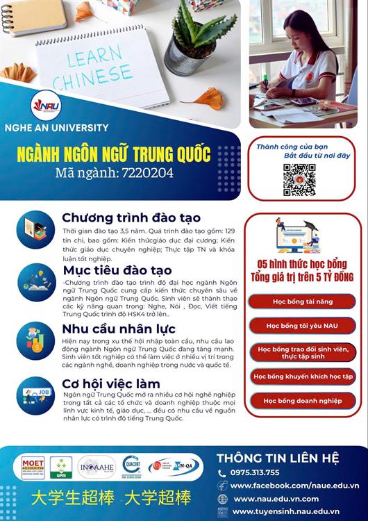 TẠI SAO NÊN HỌC TIẾNG TRUNG VÀ CHỌN NGÀNH NGÔN NGỮ TRUNG TẠI KHOA NGOẠI NGỮ – ĐẠI HỌC NGHỆ AN?