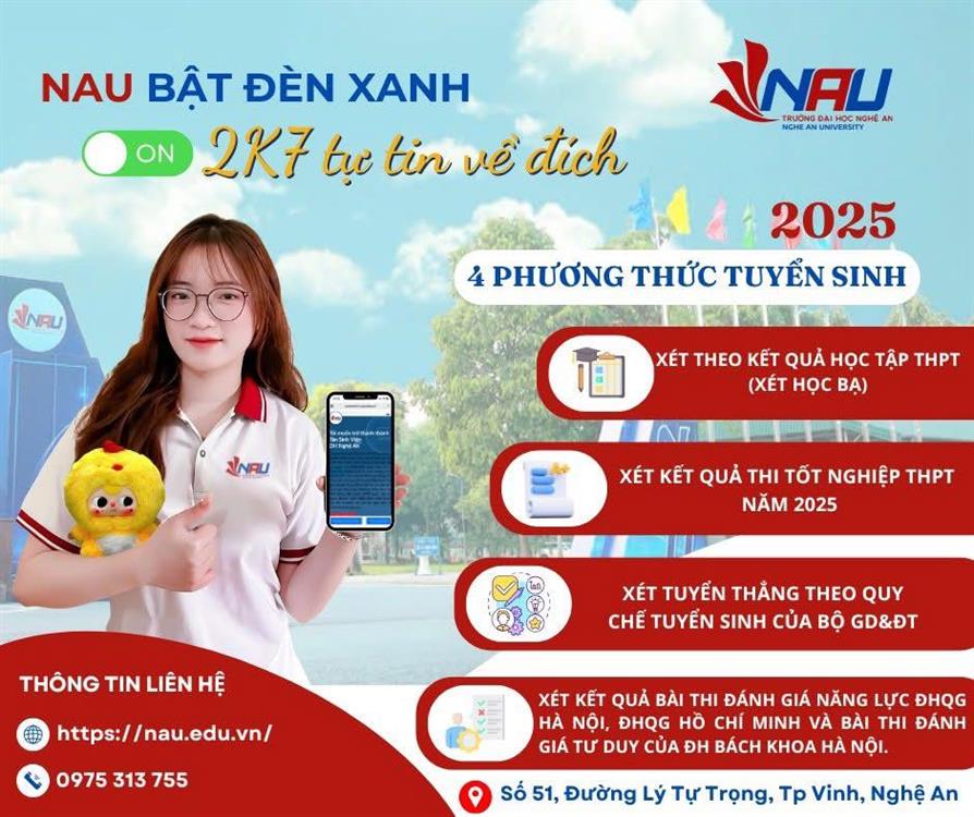 Đăng ký nguyện vọng 1 - đừng bỏ lỡ cơ hội vào Trường Đại học Nghệ An