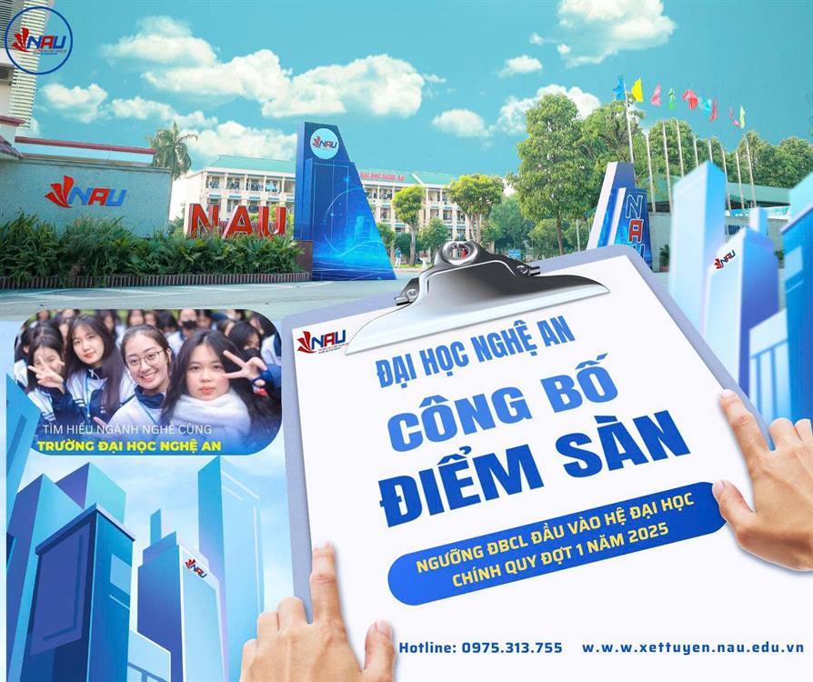 Thông báo Ngưỡng đảm bảo chất lượng đầu vào hệ Đại học chính quy đợt 1 - Năm 2025