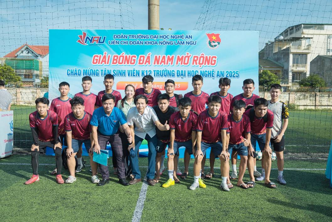 Giải bóng đá nam mở rộng: Chào tân sinh viên K12 & Chào mừng kỷ niệm 20 năm thành lập Khoa Nông Lâm Ngư, Đại học Nghệ An!