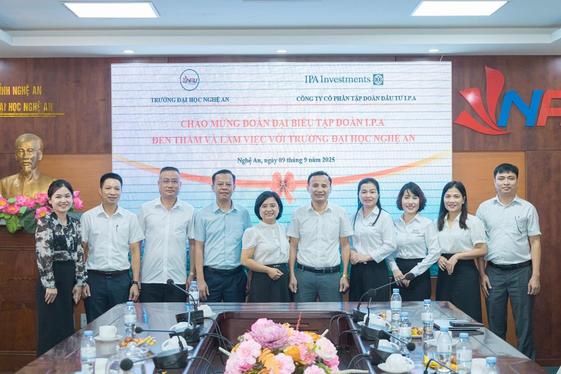 Thắt chặt hợp tác giữa Trường Đại học Nghệ An và Tập đoàn I.P.A: Gắn kết đào tạo với thực tiễn doanh nghiệp