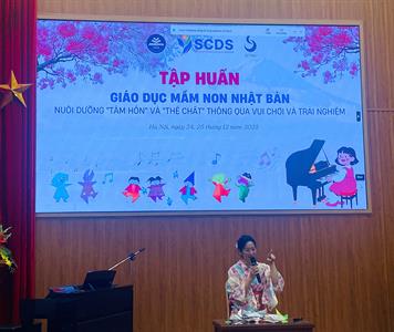 Học tập mô hình “Giáo dục mầm non Nhật Bản – nuôi dưỡng tâm hồn và thể chất thông qua vui chơi và trải nghiệm”.