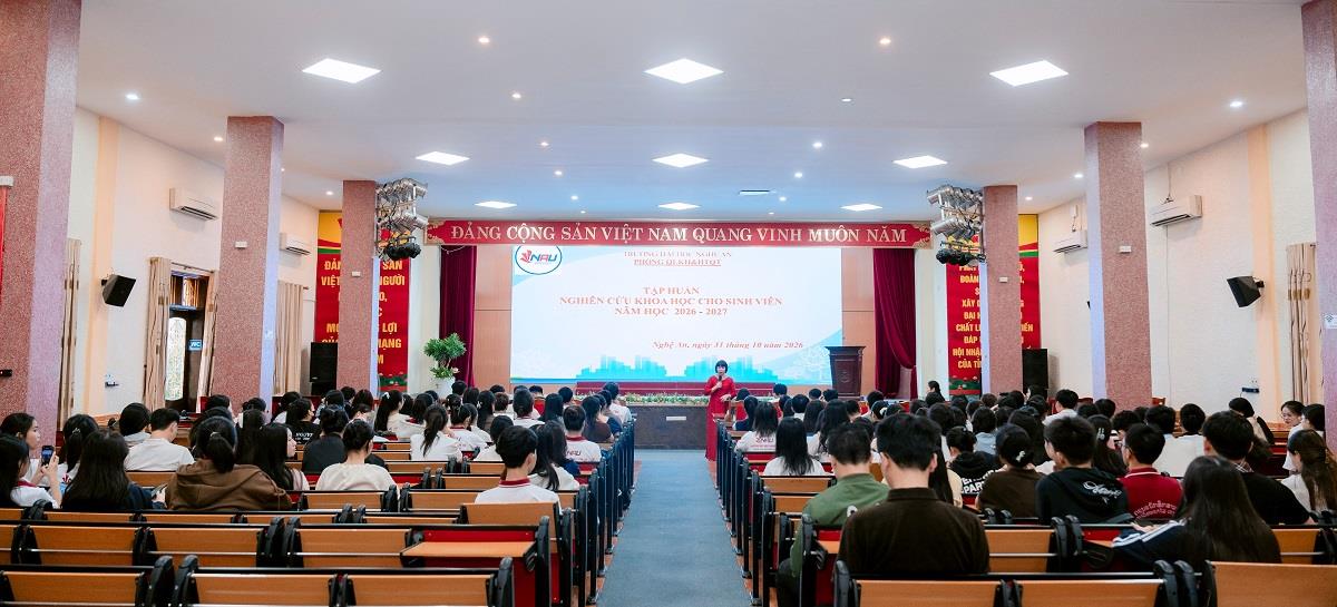 Nghiên cứu khoa học – khơi nguồn sáng tạo, phát triển năng lực và kiến tạo giá trị tri thức cho sinh viên Trường Đại học Nghệ An.