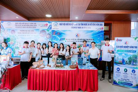 Trường Đại học Nghệ An lan toả tinh thần khởi nghiệp, đổi mới sáng tạo tại Techfest Nghệ An Open 2026