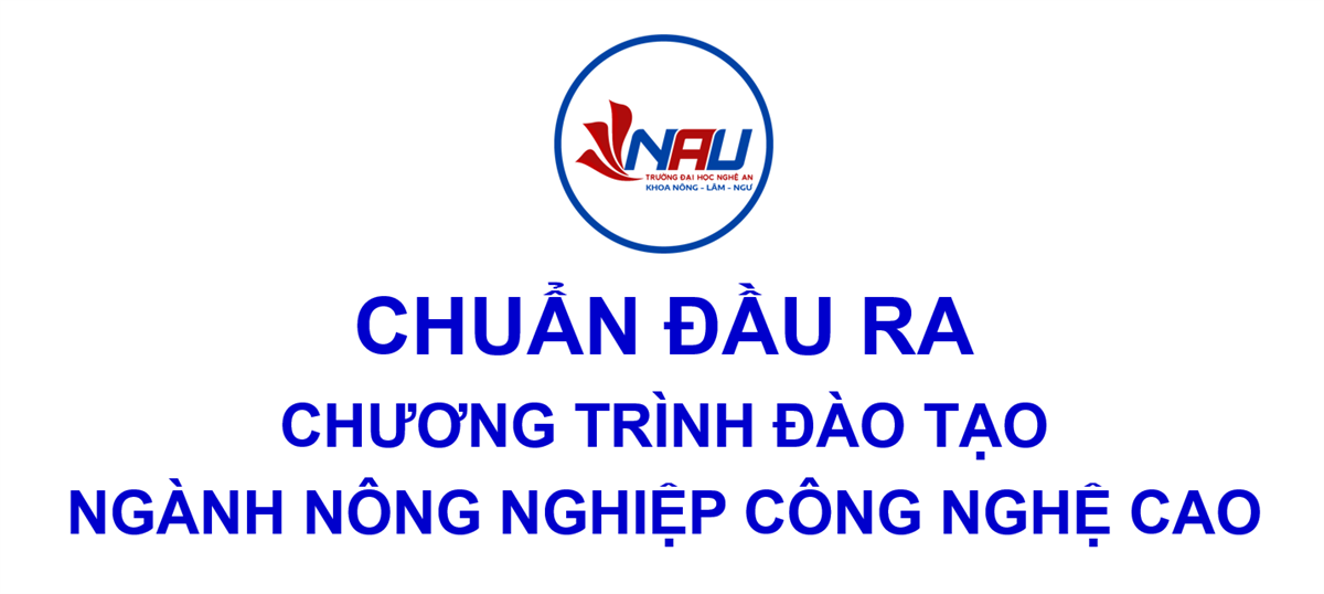 Chuẩn đầu ra Chương trình đào tạo ngành Nông nghiệp công nghệ cao năm 2025