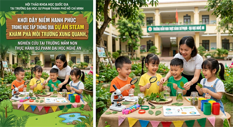 BÀI BÁO: KHƠI DẬY NIỀM HẠNH PHÚC TRONG HỌC TẬP THÔNG QUA CÁC DỰ ÁN STEAM KHÁM PHÁ MÔI TRƯỜNG XUNG QUANH, NGHIÊN CỨU TẠI TRƯỜNG MẦM NON THỰC HÀNH SƯ PHẠM ĐẠI HỌC NGHỆ AN