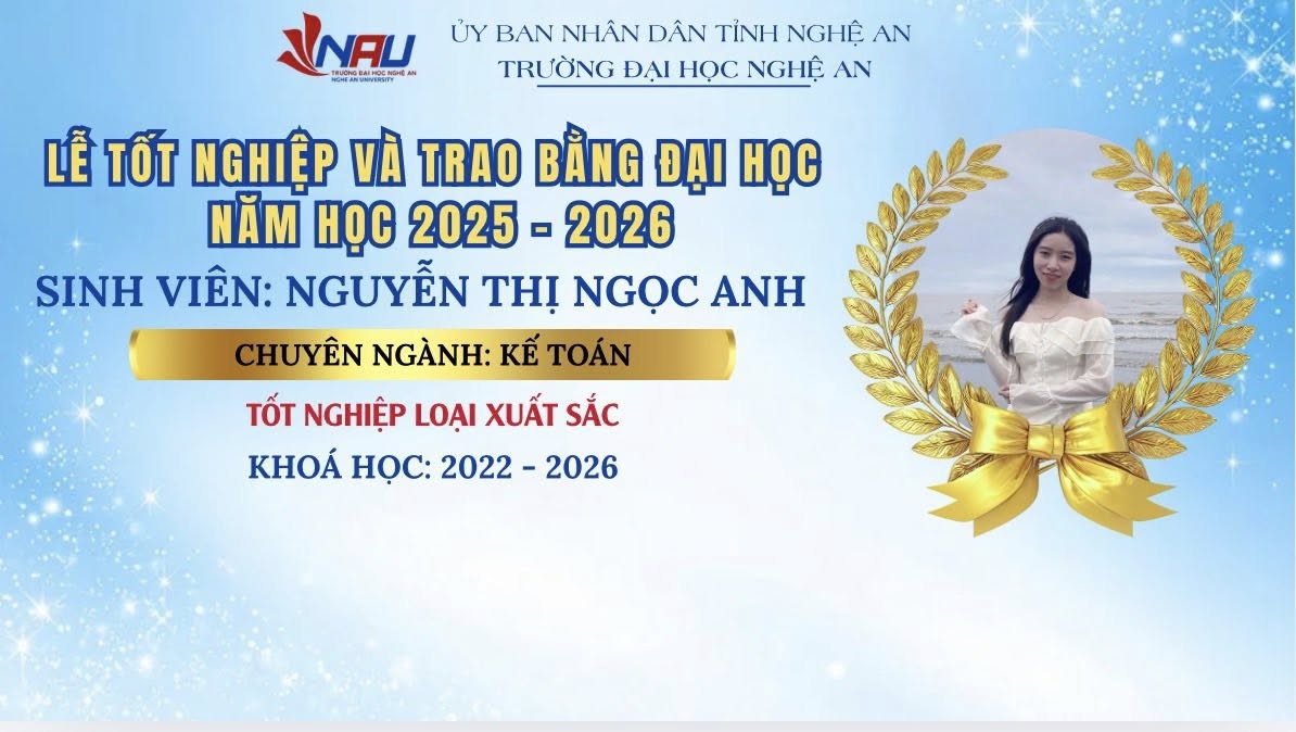Vinh danh sinh viên tốt nghiệp xuất sắc toàn khoá 2022-2026 khoa Kế toán - kiểm toán