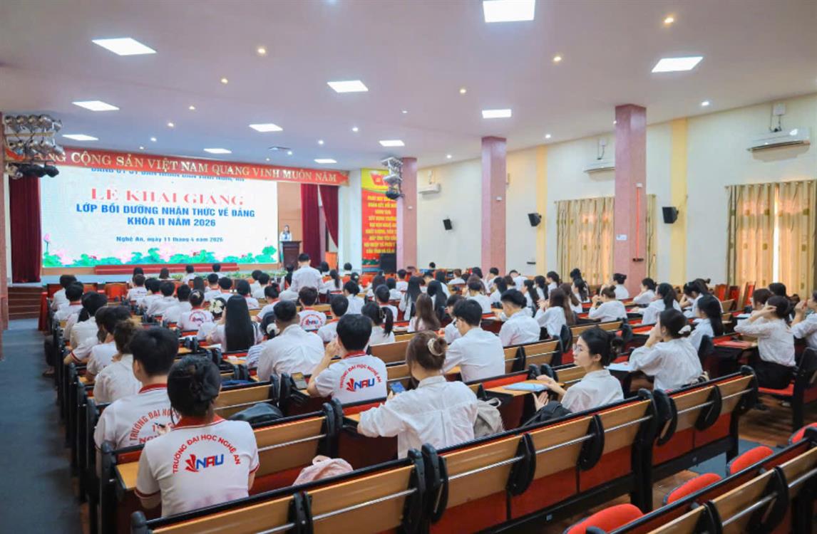 Tăng cường công tác phát triển Đảng trong sinh viên: Khai giảng Lớp Bồi dưỡng nhận thức về Đảng khóa II năm 2026