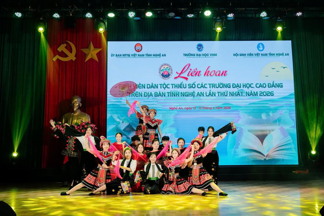 Trường Đại học Nghệ An tham gia Liên hoan sinh viên dân tộc thiểu số các trường đại học, cao đẳng trên địa bàn tỉnh Nghệ An lần thứ I, năm 2026