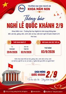 Thông báo nghỉ lễ Quốc khánh